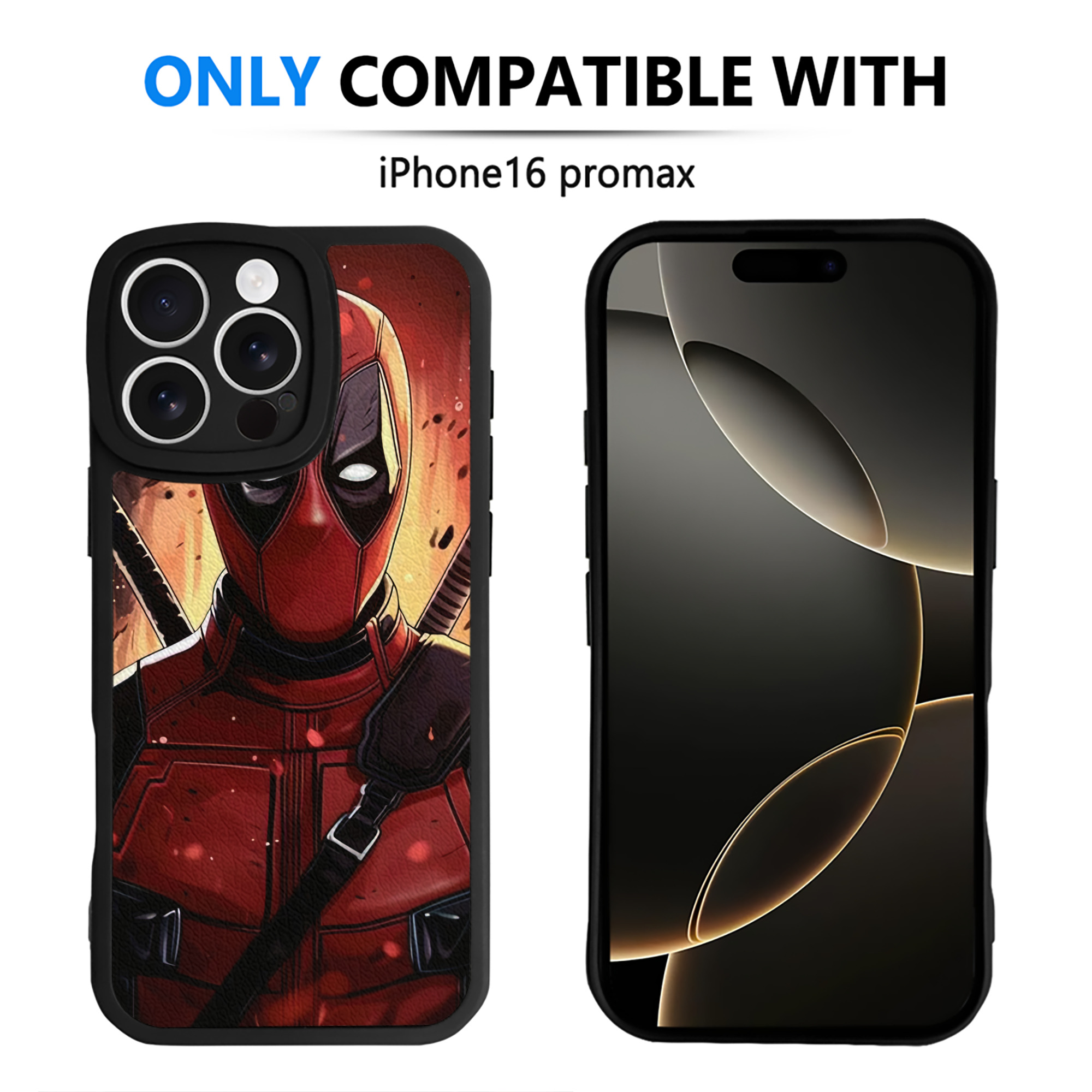 （画像用） Deadpool デッドプール 【iPhone 16シリーズ対応】シリコンスマホケース（レザー調） 材質：シリコン